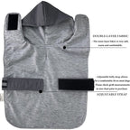 Hooded Dog Raincoat with Leash Hole — Waterproof Double-Layer Rain Jacket with Soft Cotton Lining for Small, Medium & Large Dogs (10 Sizes)