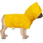 Hooded Dog Raincoat with Leash Hole — Waterproof Double-Layer Rain Jacket with Soft Cotton Lining for Small, Medium & Large Dogs (10 Sizes)