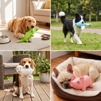 Interactive Chew & Squeak Dog Toy – Adorable Animal Design with Fun Squeaker