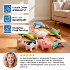 Interactive Chew & Squeak Dog Toy – Adorable Animal Design with Fun Squeaker