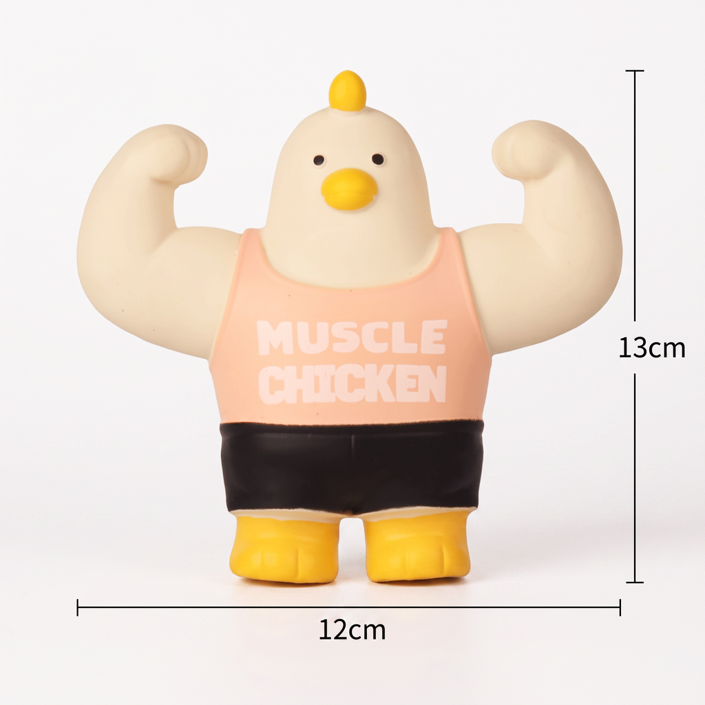 Durable Squeaky Muscle Buddy Dog Toy