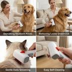2-in-1 Pet Grooming Brush – Dematting Tool & Undercoat Comb for Dogs & Cats