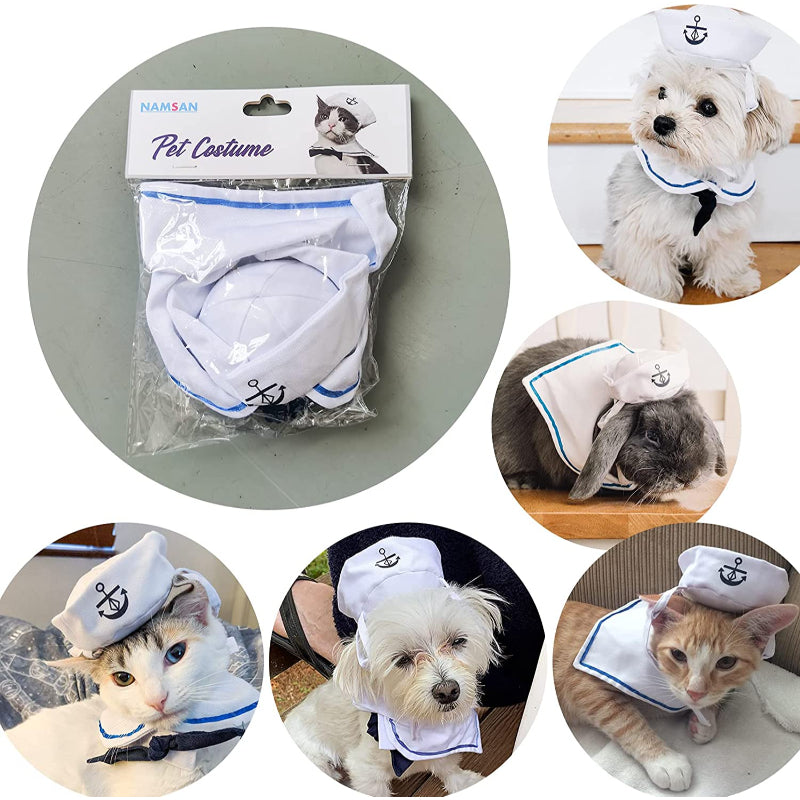 Pet Holiday Hat: Santa, Birthday, Halloween, Christmas, Leprechaun & Sailor Costumes