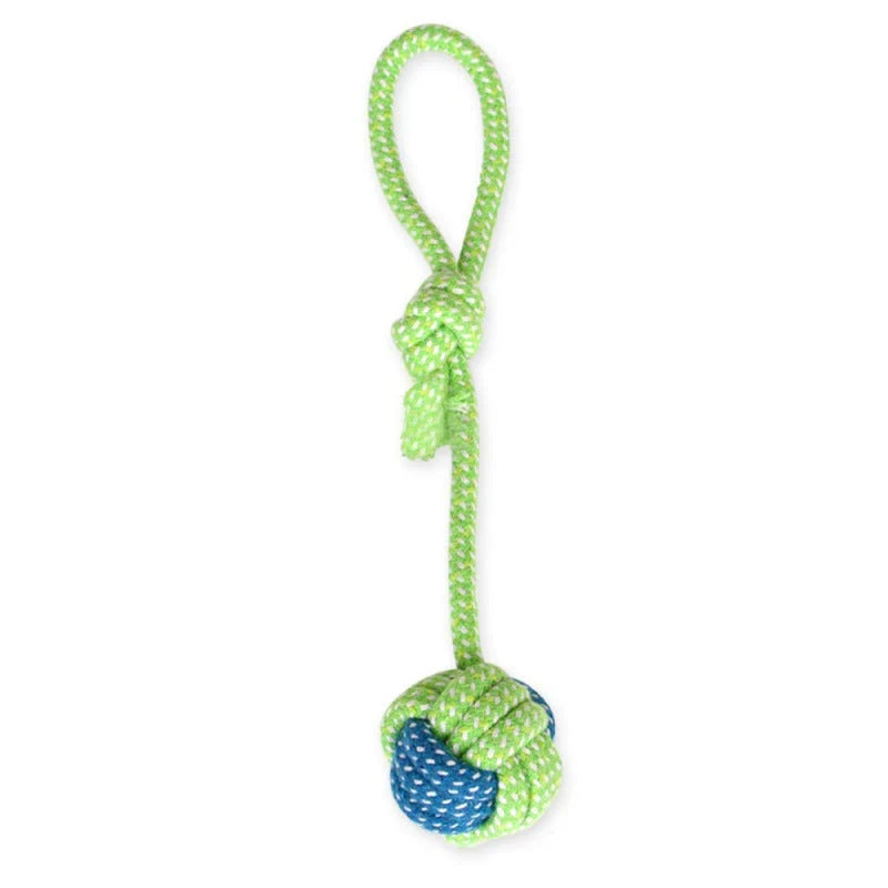 PlayPaw Rope Ball Dog Toy – Dental Chew Toy for Small & Medium Dogs