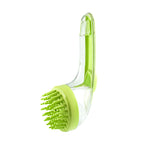 2-in-1 Silicone Pet Bath & Massage Brush with Built-In Shampoo Dispenser