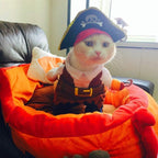 Pirate Pet Costume with Hat for Dogs & Cats – Fun Halloween Dog Outfit & Cat Dress-Up