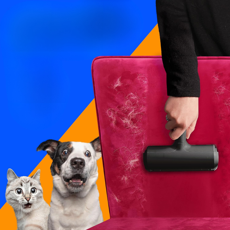 Portable Pet Hair Remover – Works on Couches, Carpets, Clothes & More!
