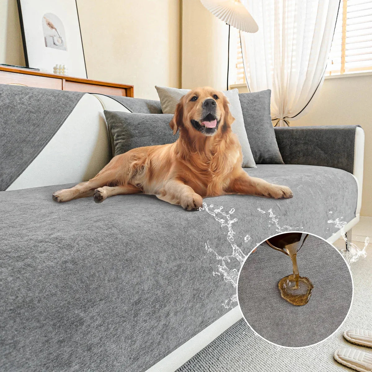 Stylish & Sustainable Anti-Scratch Couch Cover – ComfortShield