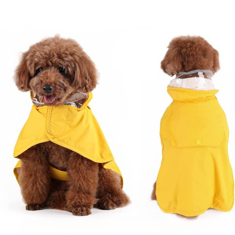 Dog Raincoat with Adjustable Belly Strap & Leash Hole – Reflective Waterproof Rain Jacket for Medium to Large Dogs (Orange, 3XL)