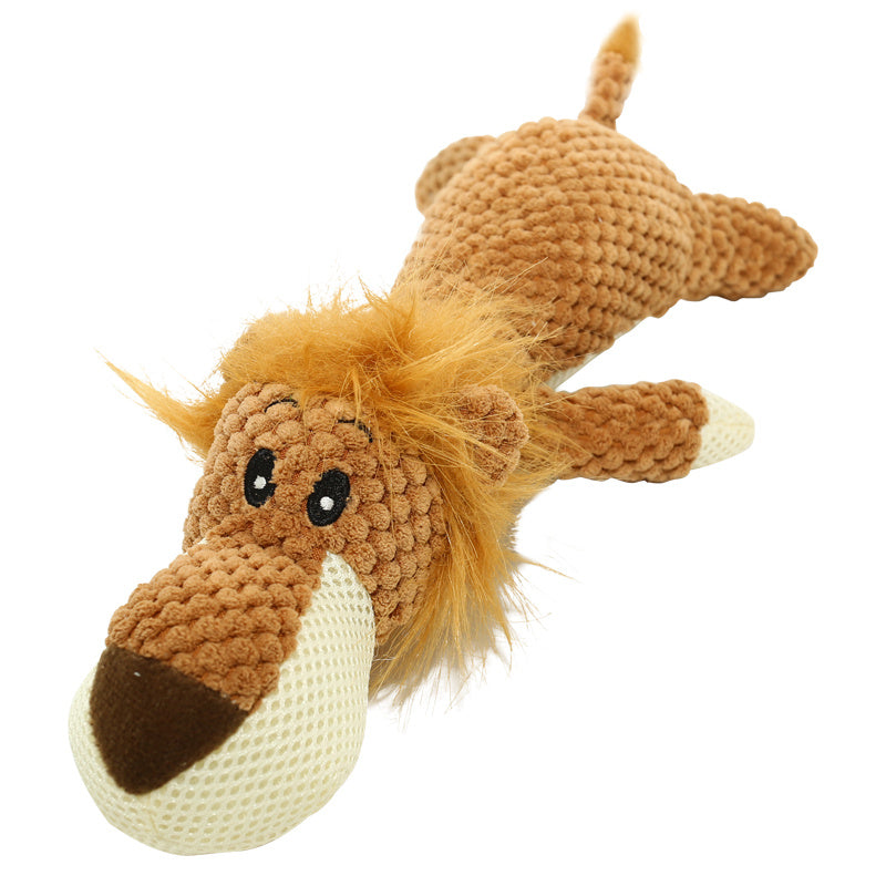 Squeaky Plush Dog Toys for Small & Medium Dogs — Fun Cartoon Animal Chew Toys