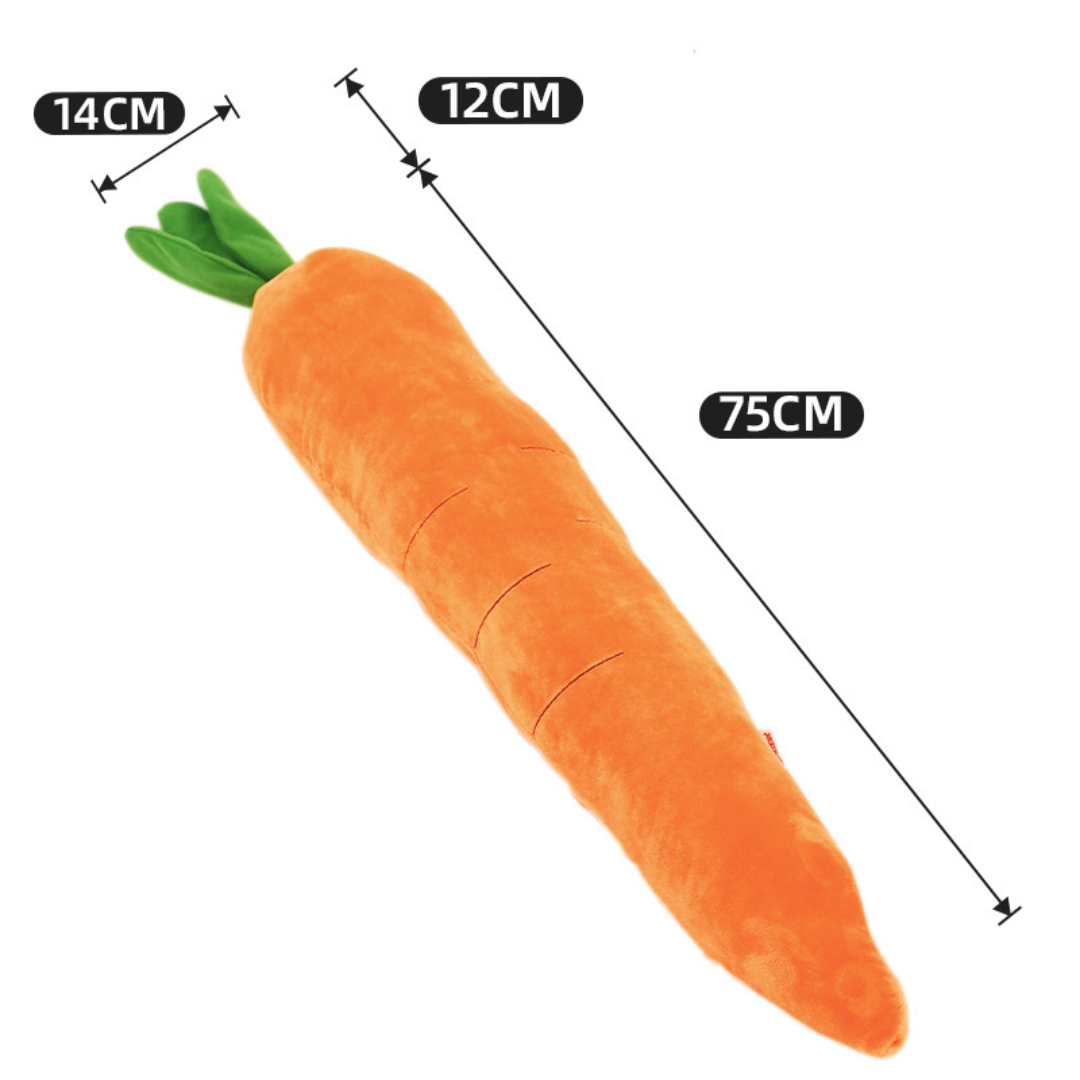 Squeaky Carrot Dog Toy for Stress Relief & Fun Playtime