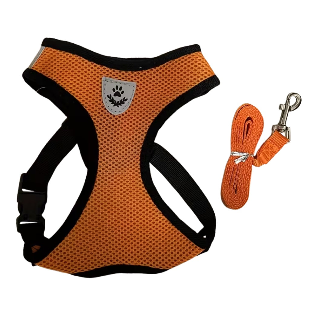 Adjustable Dog Harness with Reflective Leash – Comfortable, Safe & Breathable for Daily Walks