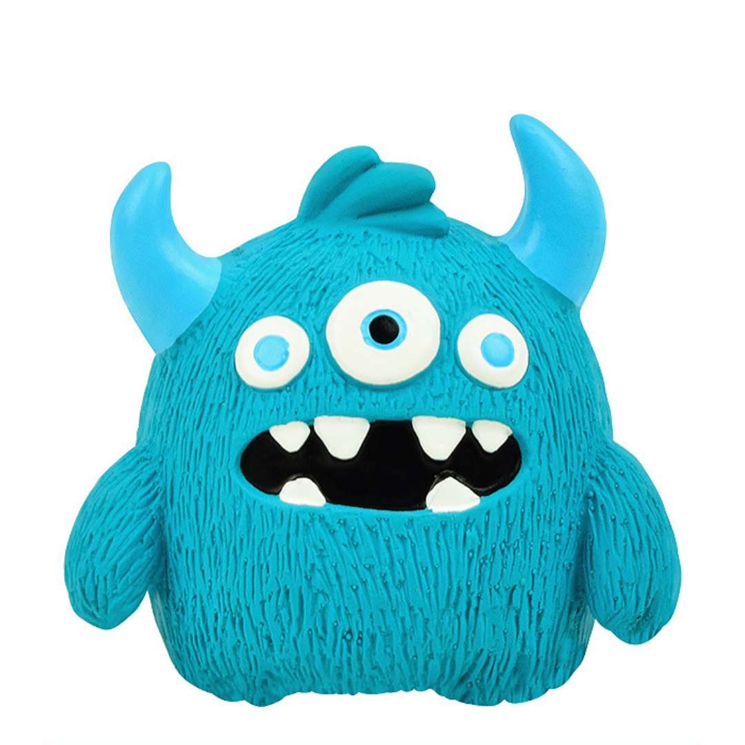 Durable Eco-Friendly Monster Teeth-Cleaning Squeaky Dog Toy