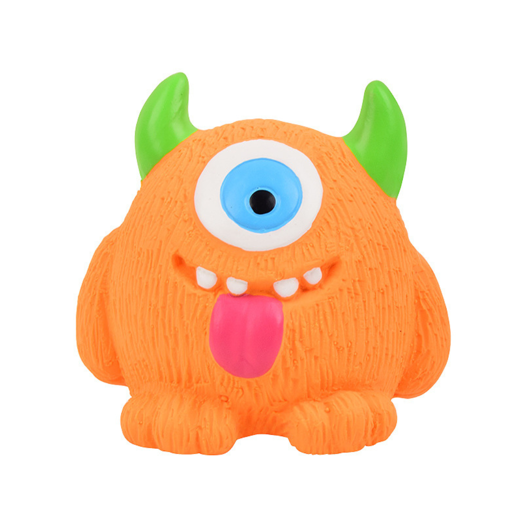 Durable Eco-Friendly Monster Teeth-Cleaning Squeaky Dog Toy