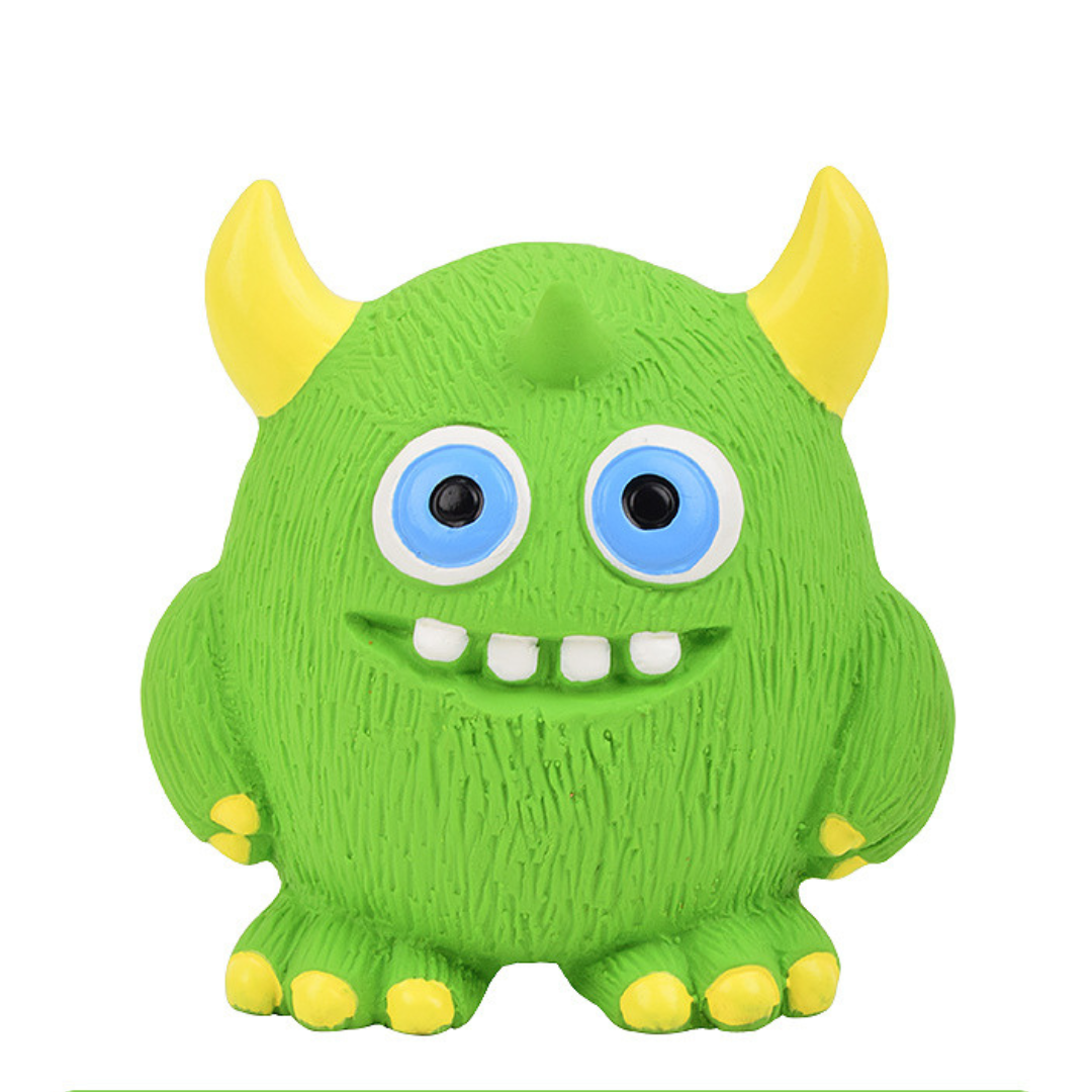 Durable Eco-Friendly Monster Teeth-Cleaning Squeaky Dog Toy