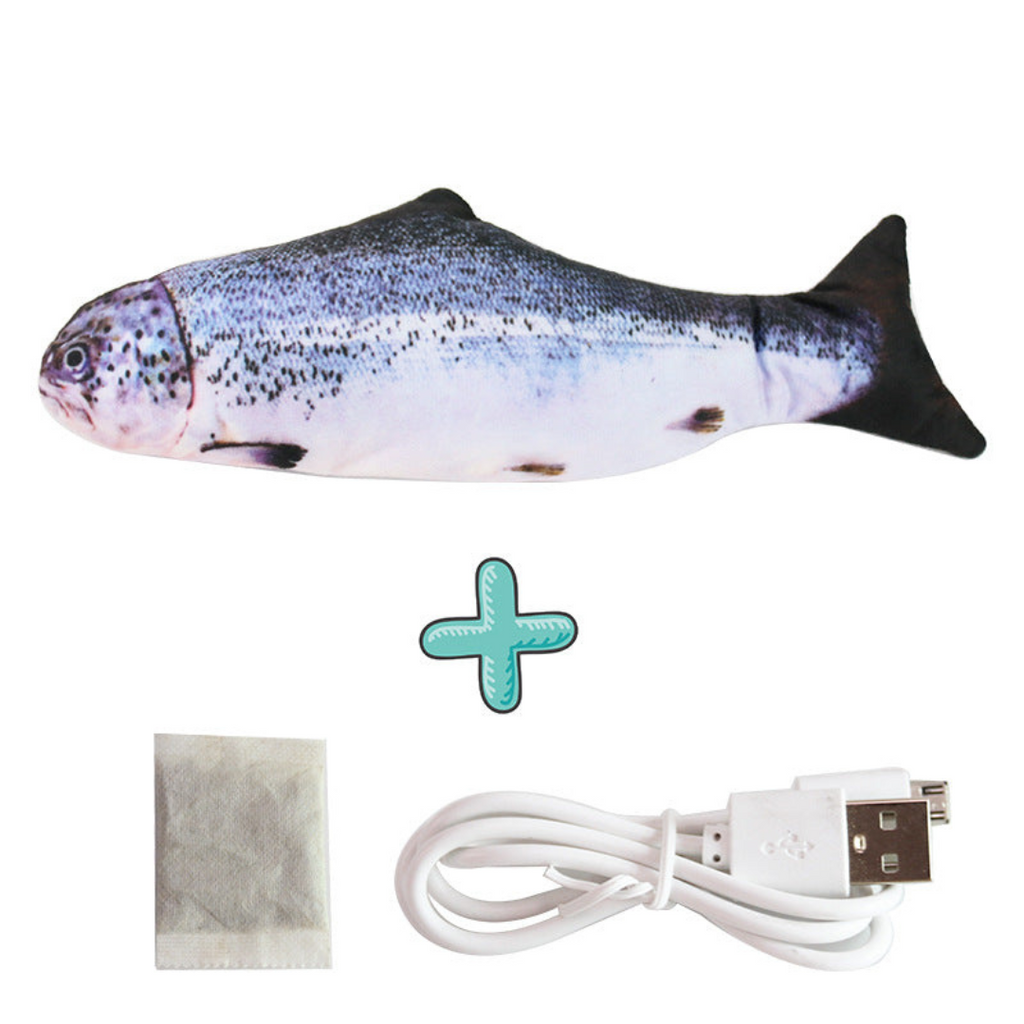 Interactive Wriggly Fish Dog Toy – Motion-Activated, Rechargeable Pet Toy