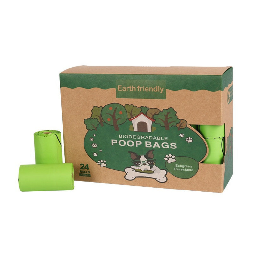 120 Biodegradable Poop Bags with Clip-On Dispenser for Dogs