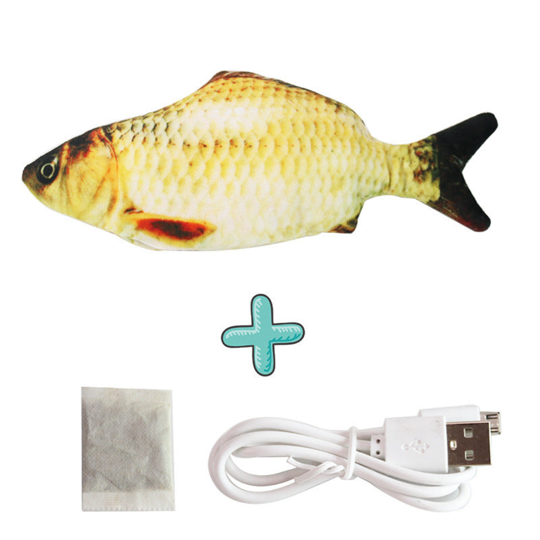 Interactive Wriggly Fish Dog Toy – Motion-Activated, Rechargeable Pet Toy