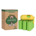 120 Biodegradable Poop Bags with Clip-On Dispenser for Dogs