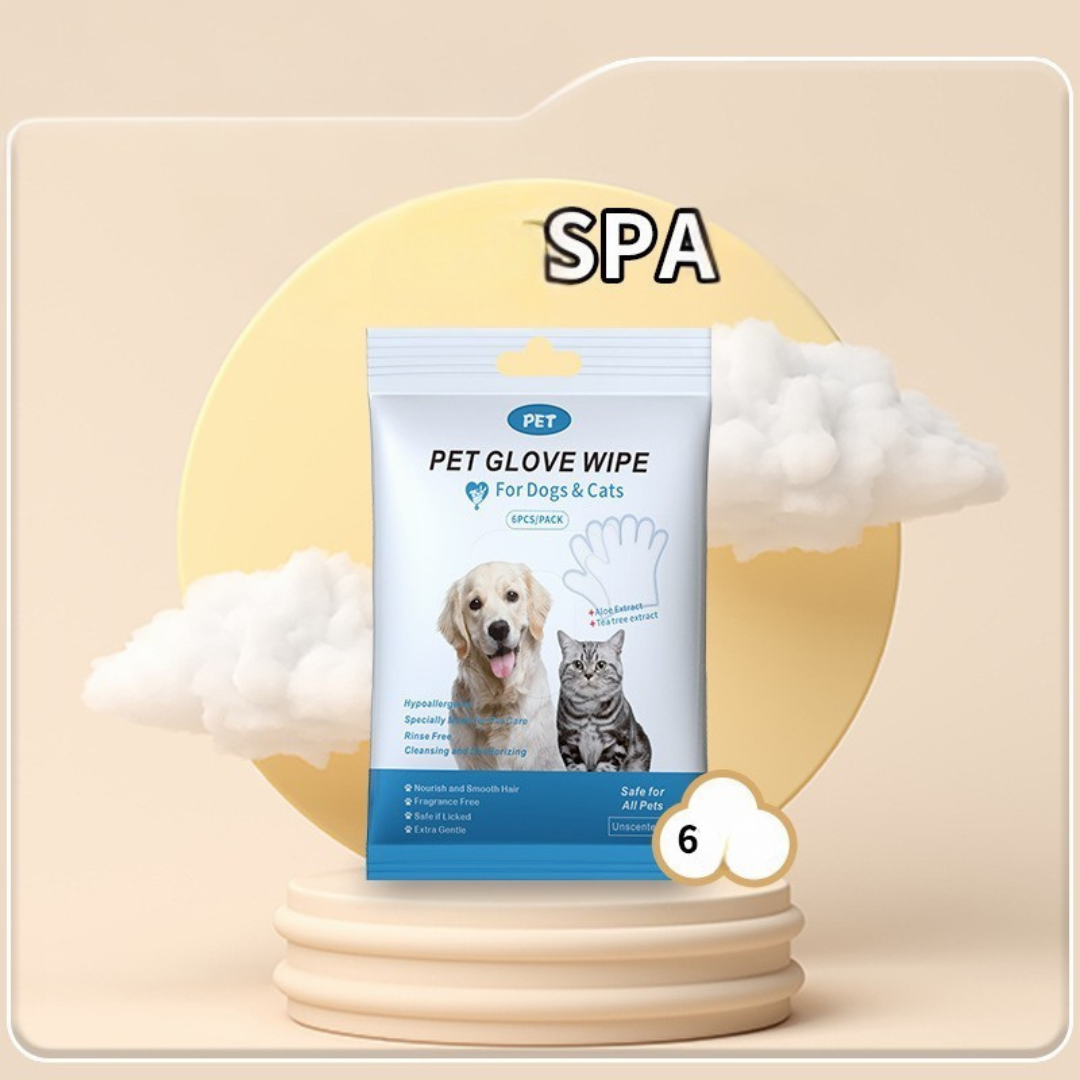 Pet Glove Cleaning Wipes – No-Rinse, Hypoallergenic Fur & Paw Fresheners