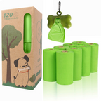 120 Biodegradable Poop Bags with Clip-On Dispenser for Dogs