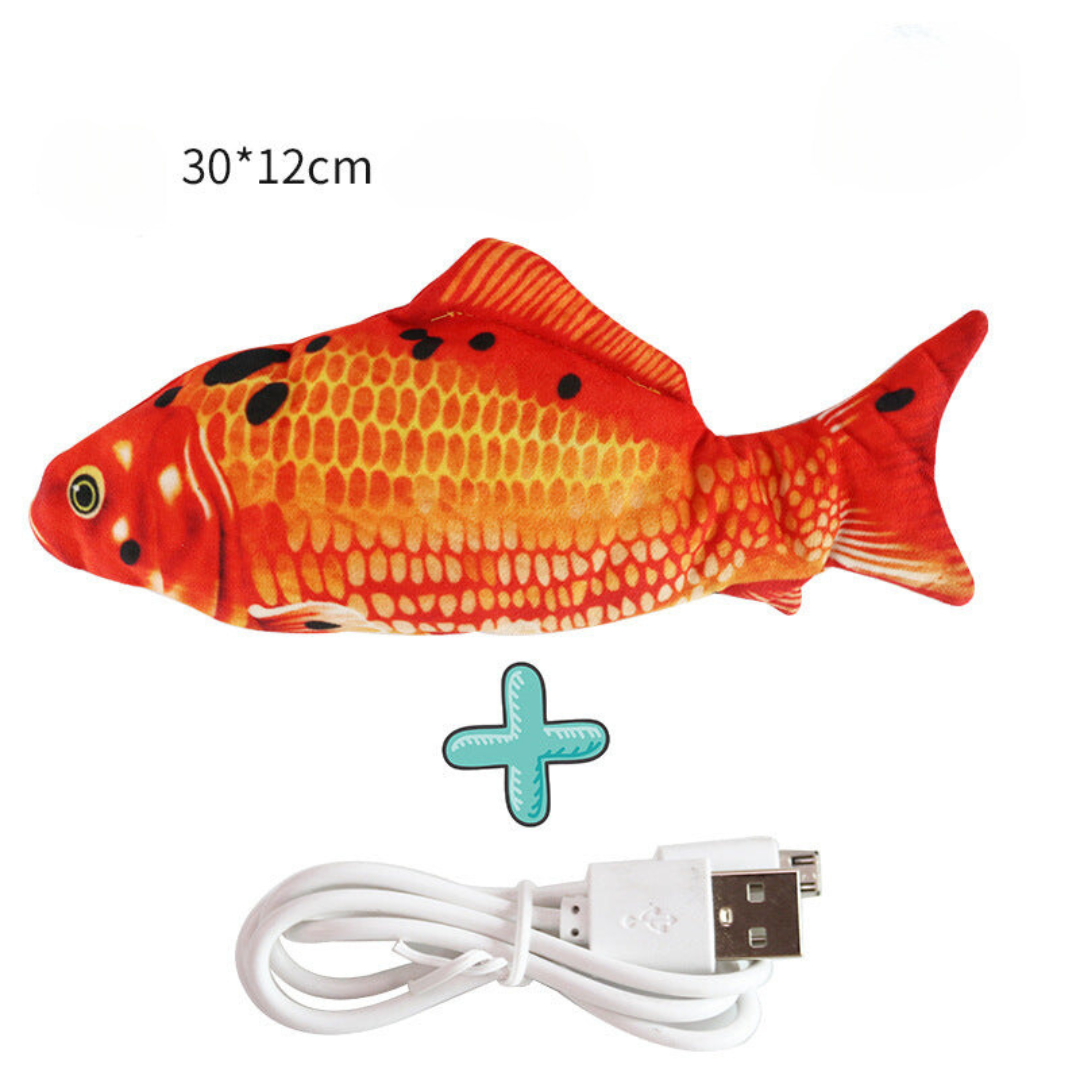 Interactive Wriggly Fish Dog Toy – Motion-Activated, Rechargeable Pet Toy