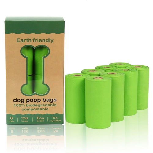 120 Biodegradable Poop Bags with Clip-On Dispenser for Dogs