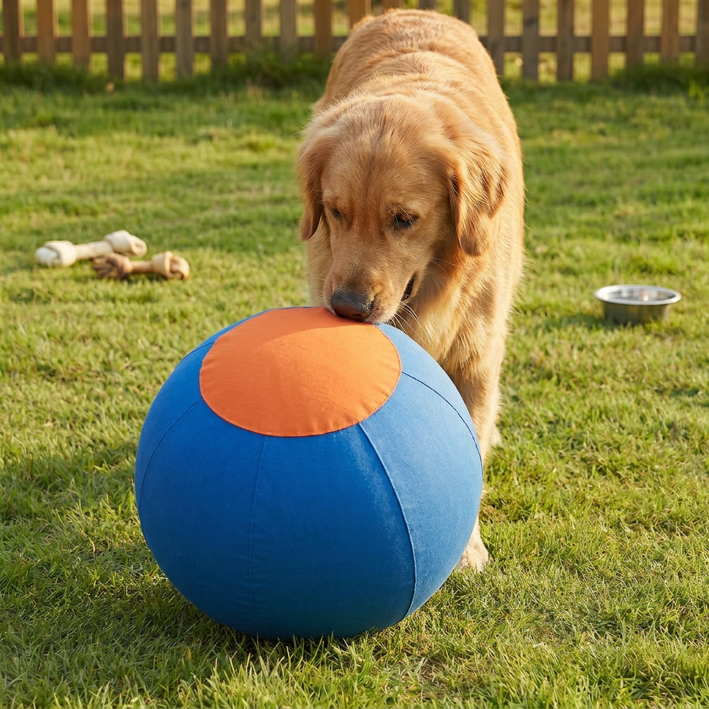 Durable Dog Training Ball with Removable Cover – Chew-Resistant & Grip-Enhanced