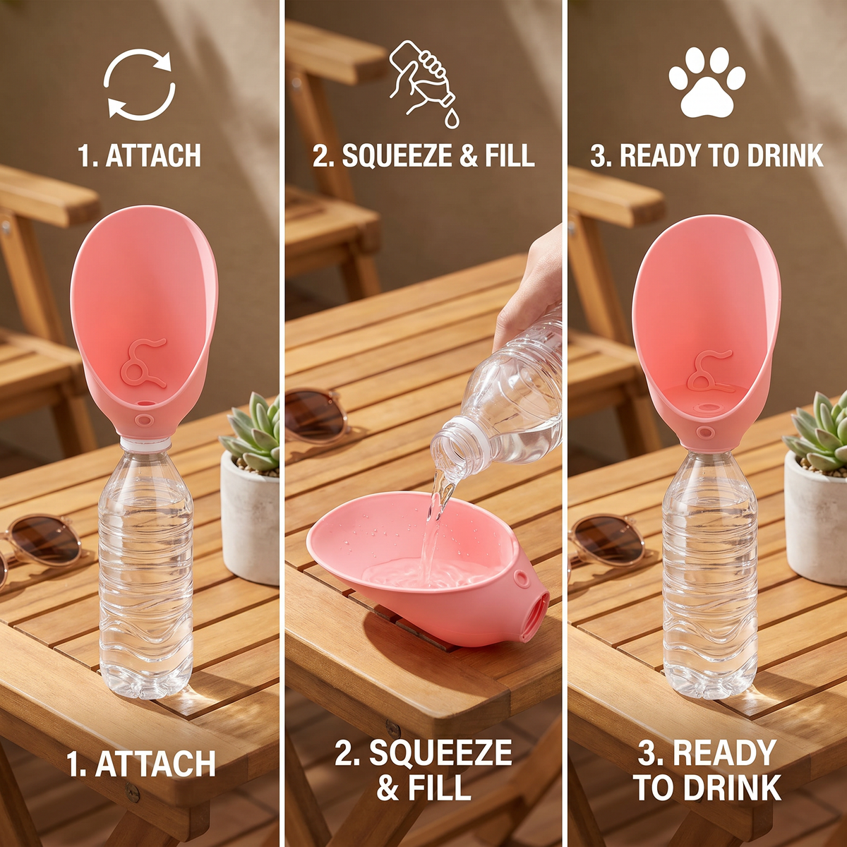 Silicone Dog Drinking Cap – Portable Bottle Top Bowl for On-the-Go Hydration