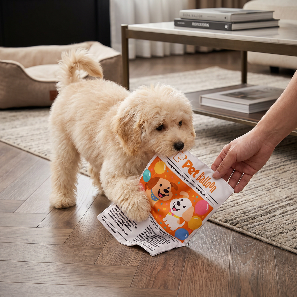 Durable Crinkle Newspaper Dog Toy – Interactive Chew Toy with Satisfying Rustle Sound