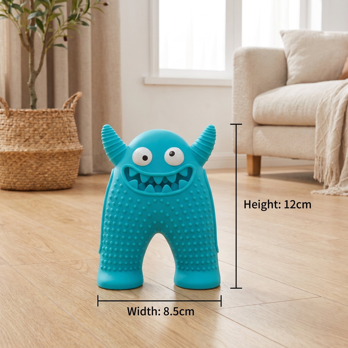 Durable Dog Dental Chew Toy – Plaque-Scraping Monster Chew in Red or Blue