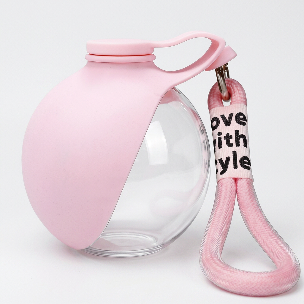 Sphere 2-in-1 Dog Water Bottle with Silicone Bowl – Leakproof Travel Hydration for Dogs