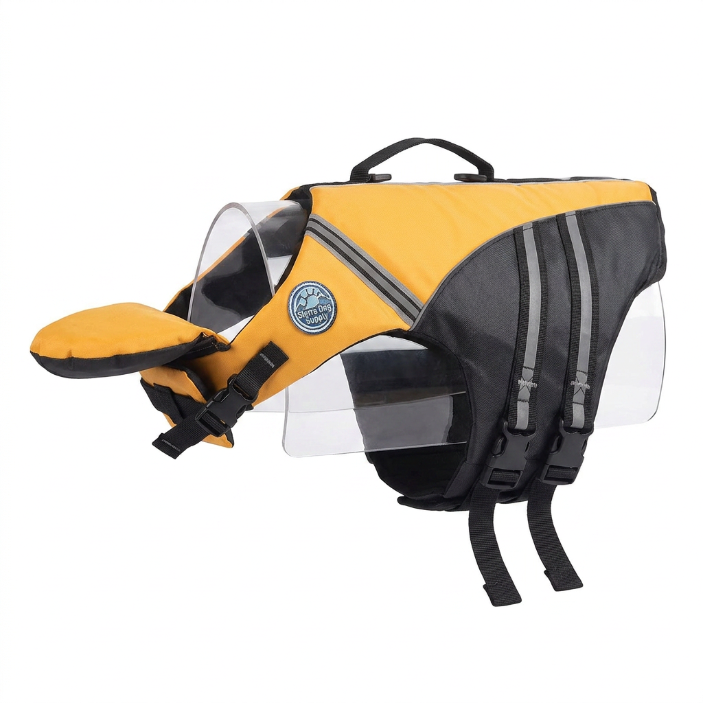 Dog Safety Swim Vest with Rescue Handle – Bright, Adjustable, Buoyant