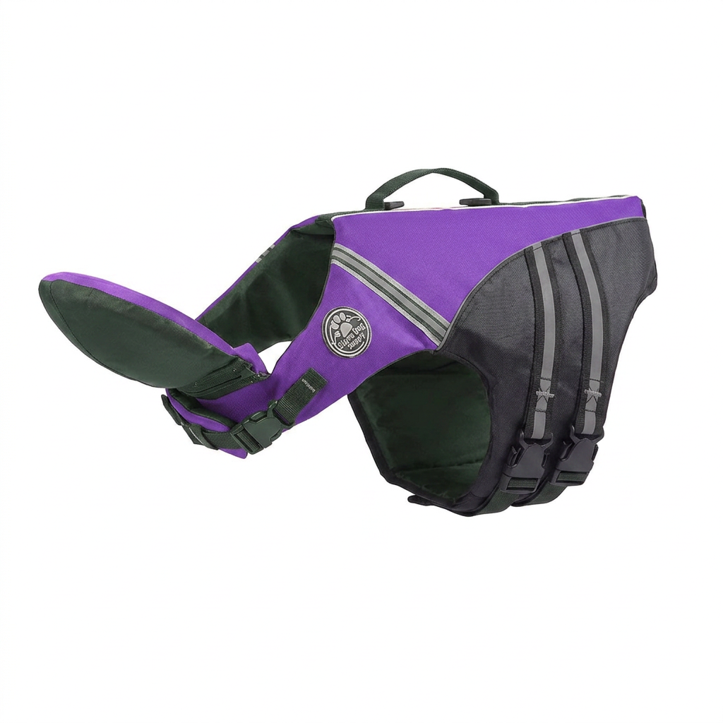 Dog Safety Swim Vest with Rescue Handle – Bright, Adjustable, Buoyant