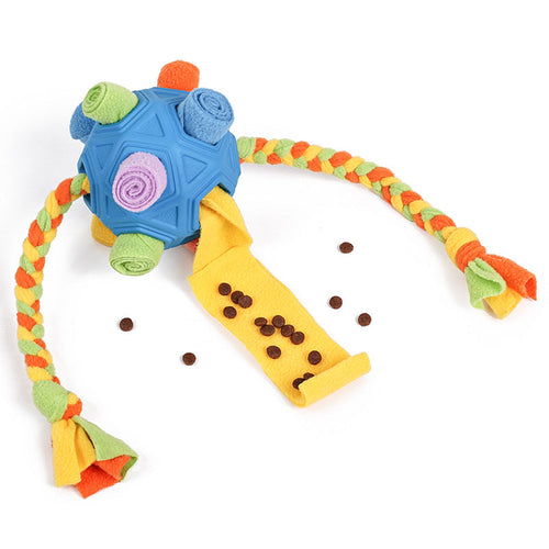 2-in-1 Durable Snuffle Ball for Dogs – Mental Stimulation & Tug-of-War Toy