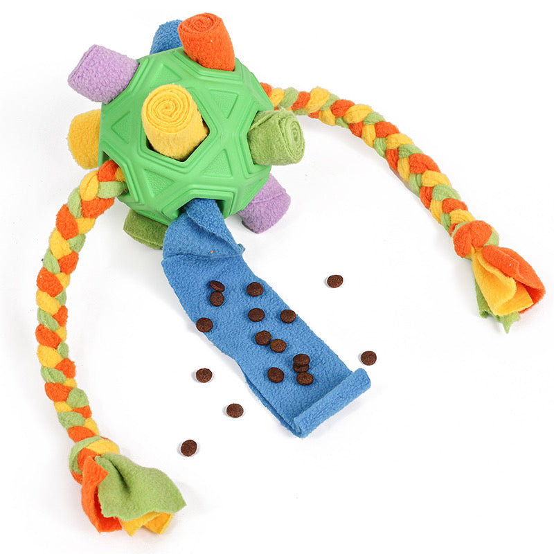 2-in-1 Durable Snuffle Ball for Dogs – Mental Stimulation & Tug-of-War Toy
