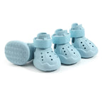 Pack of 4 Adjustable Dog Shoes — Lightweight Clog-Style Paw Protection for Walks & Outdoor Adventures
