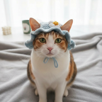 Hand-Knitted Botanical Animal Pet Hat – Cute Knit Animal-Themed Accessory for Dogs & Cats