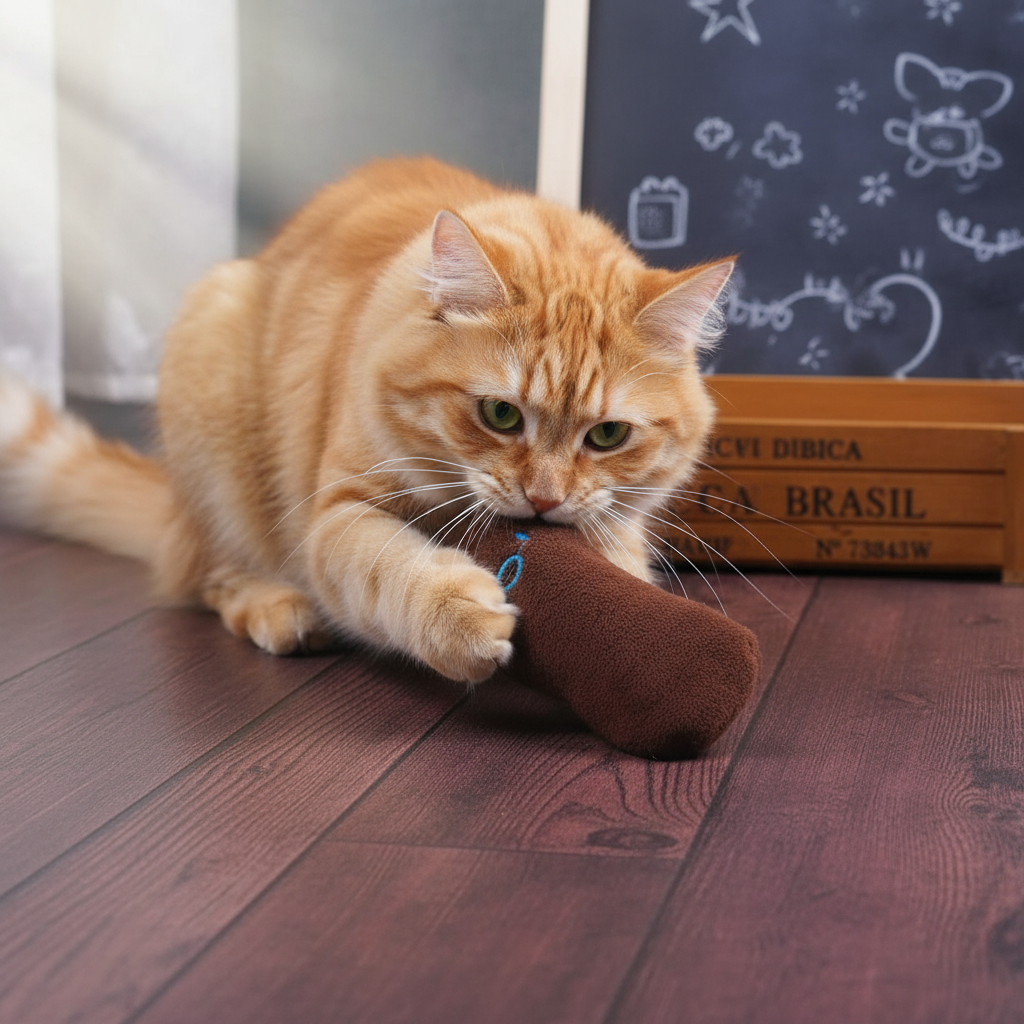 Adorable Cartoon Catnip Toy – Soft Plush Chew & Play Toy for Cats