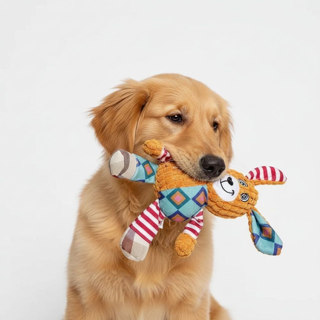 Plush Cartoon Chew Toy for Dogs & Pets – Soft, Fun, Supervised Play Toy