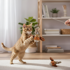2-Pack Realistic Feathered Bird Cat Toys with Chirping Sound – Interactive Plush for Cats