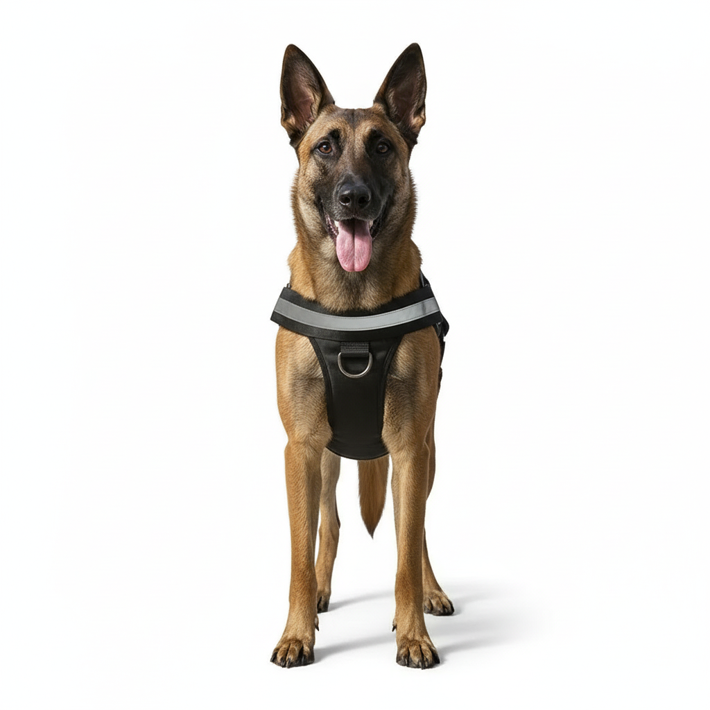 Reflective Adjustable Dog Harness with Matching Leash