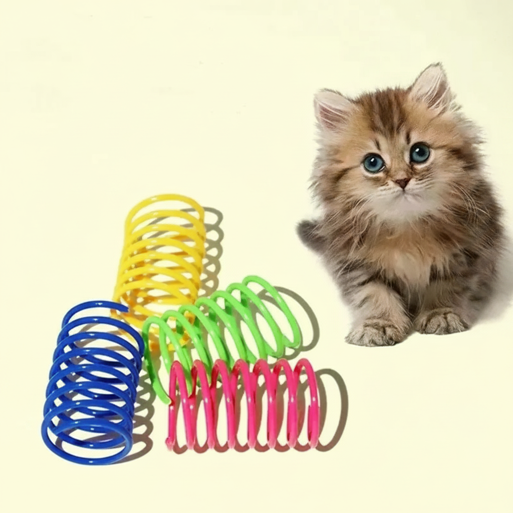 Interactive Spring Cat Toy Set – Bouncy Spiral Toys for Indoor Play & Exercise