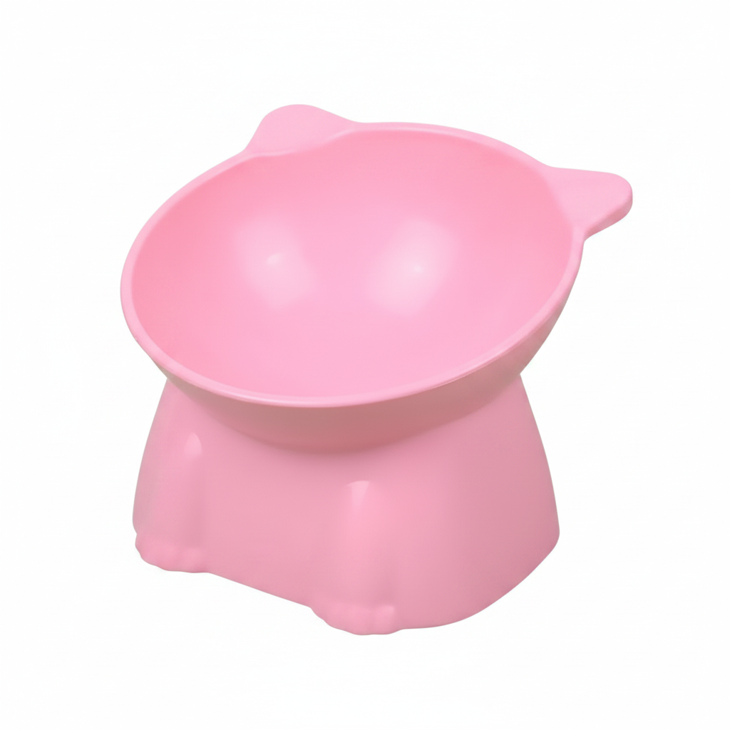Elevated Tilt Pet Feeding Bowl – 15° Angled Stand for Cats & Dogs