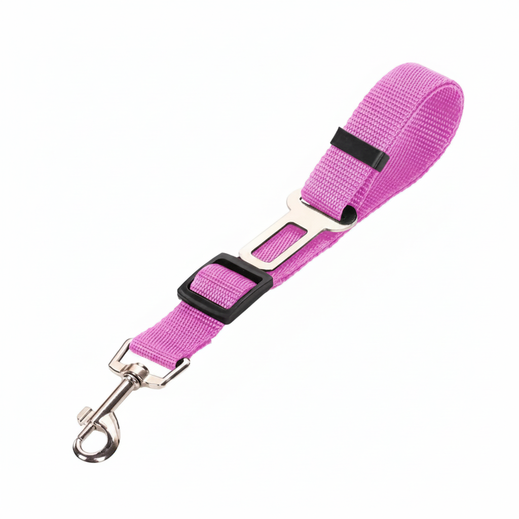 Adjustable Pet Car Seat Belt with Elastic Leash – Safe, Comfortable Travel for Dogs & Cats