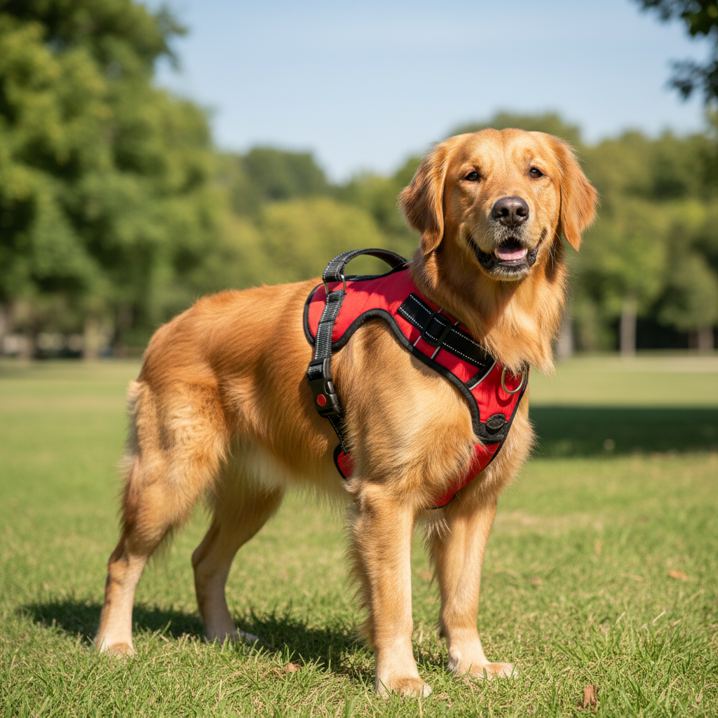 Adjustable Dog Harness with Top Handle & Reflective Straps