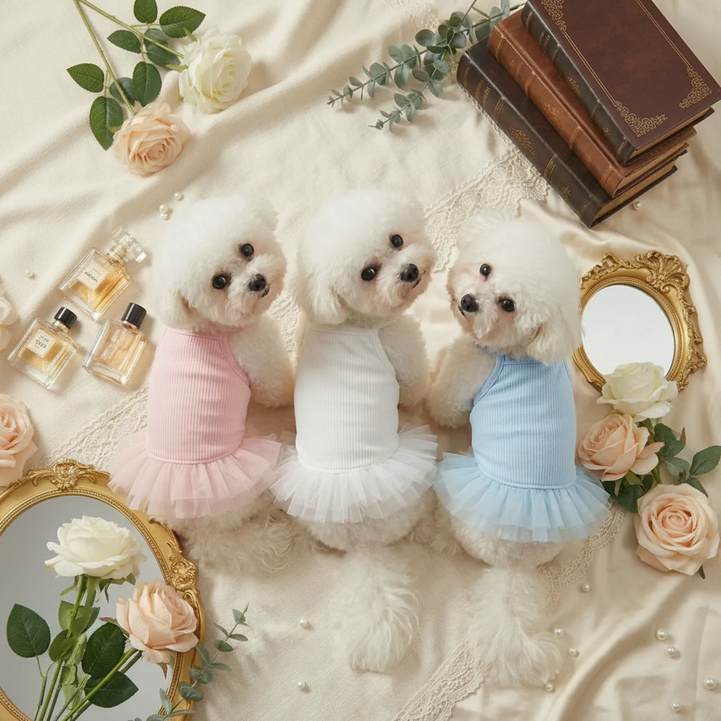 Ballet-Style Fluffy Skirt Dress for Dogs & Cats – Cute Summer Pet Outfit