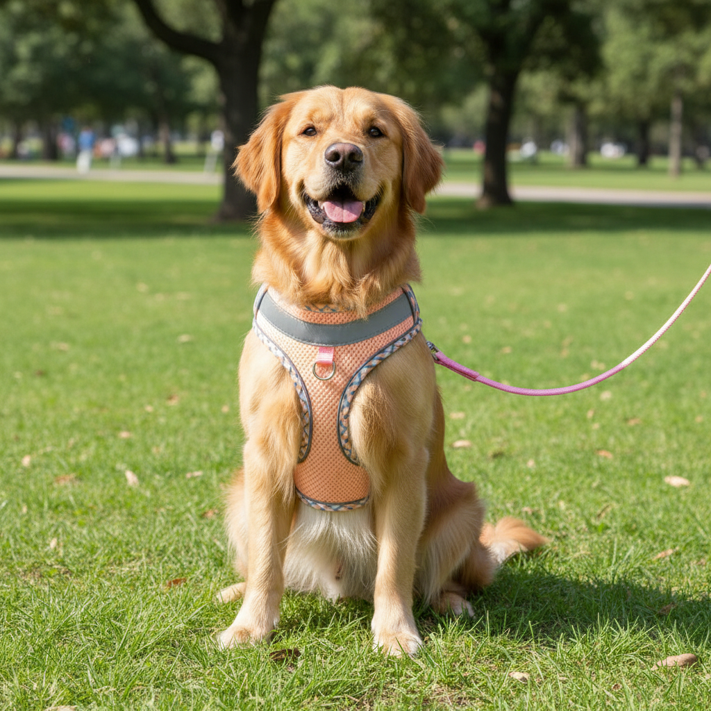 Breathable Mesh Dog & Cat Vest Harness – Reflective, Lightweight, No-Pull Walking Harness