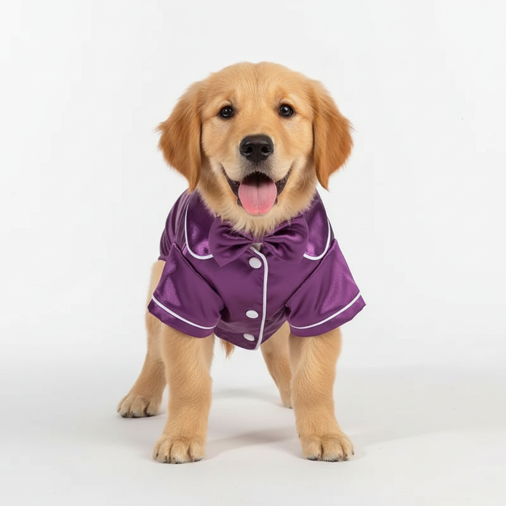 Glossy Pet Pajama Costume Outfit for Small Dogs & Cats