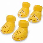 Pack of 4 Adjustable Dog Shoes — Lightweight Clog-Style Paw Protection for Walks & Outdoor Adventures